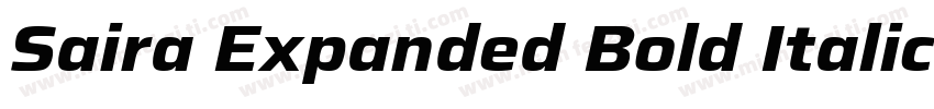 Saira Expanded Bold Italic字体转换